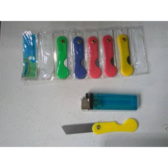 

[Promo Ongkir] pisau lipat cutter warna murah tajam portable atk022