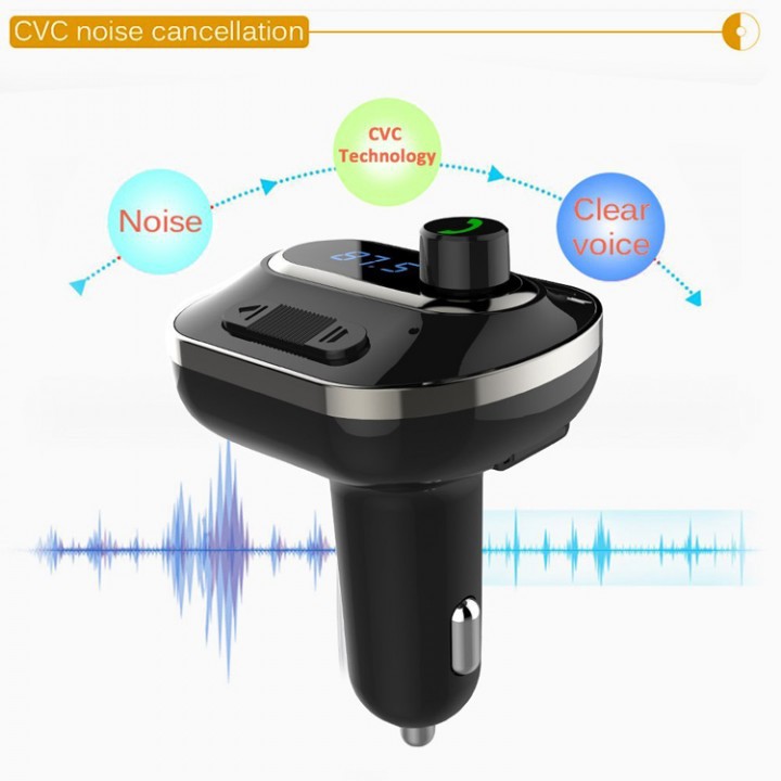 Car Charger T19 Bluetooth V3.0 Handsfree 5V 3.1A FM Transmitter MP3 Player