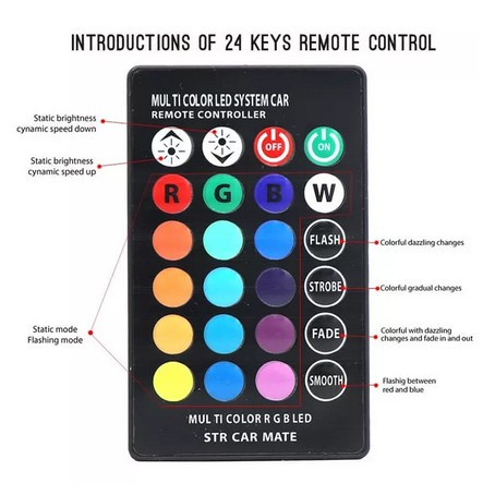 Lampu Sen Jelly Remote RGB 6 Titik Mata Jelly 5050 SMD 16 Warna + Remote Gel Sein Sen Rem Mundur