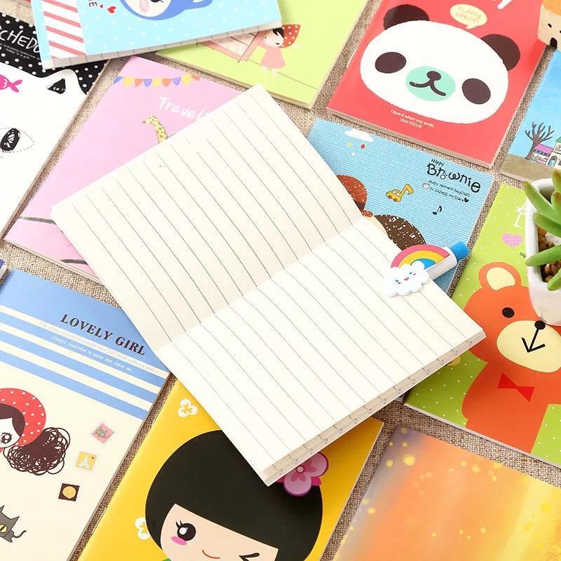 Buku Tulis Mini / Notebook Mini / Buku Tulis Memo Kecil Motif Kartun / Cartoon Mini Book