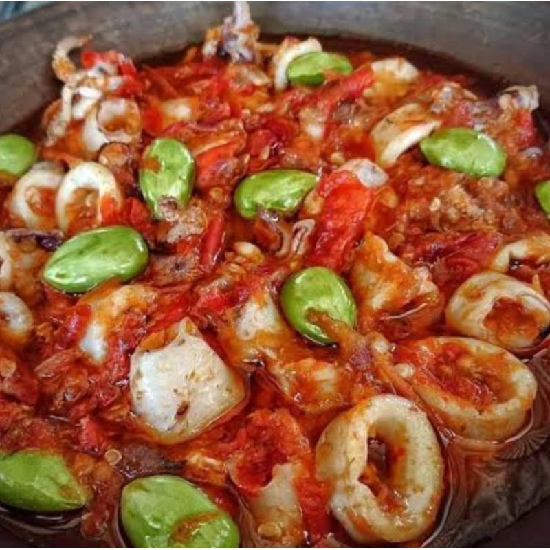 

Sambal Goreng Cumi Asin Pete Krez Mamz 200gr