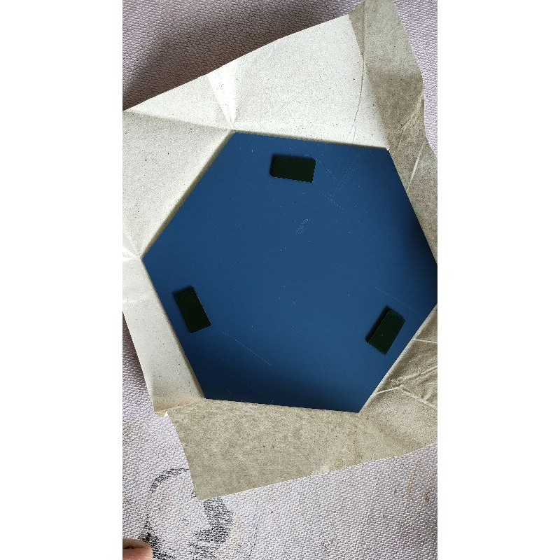 Cermin Kaca Hexagonal, cermin dinding, Cermin Aesthetic(ASLI KACA)-7