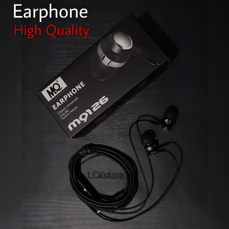 Headset  stereo Extra bass suara jernih / earphone high quality music/ handsfree MQ126  125 123 02