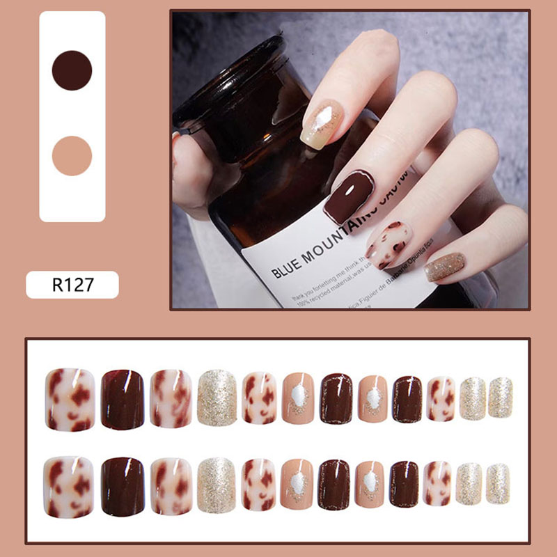 R121-r133 24pcs / Kotak Kuku Palsu Full Cover Untuk Nail Art