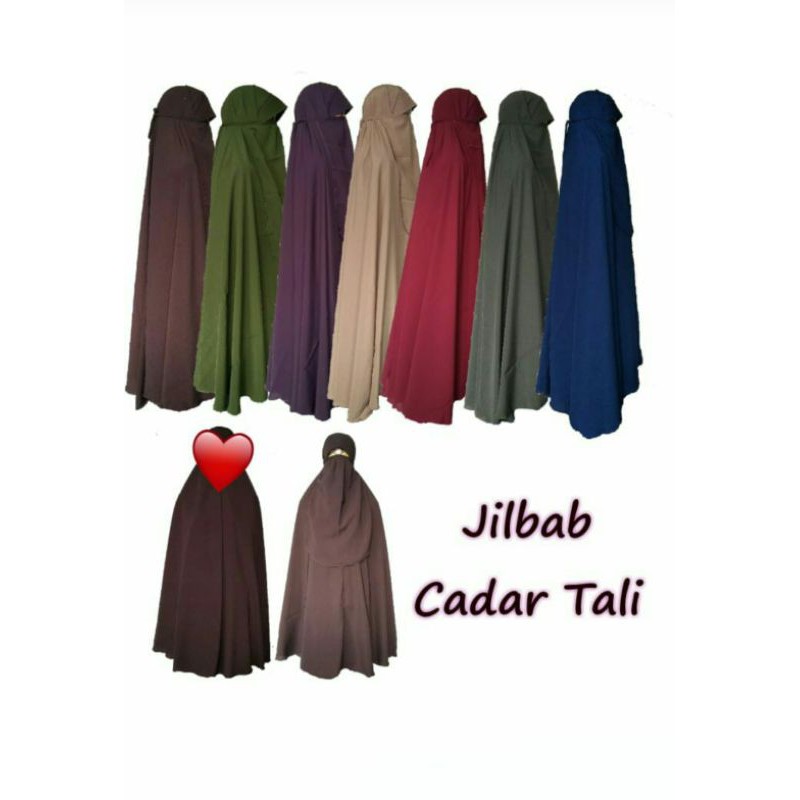 Jilbab Pet Biasa Free Cadar Tali