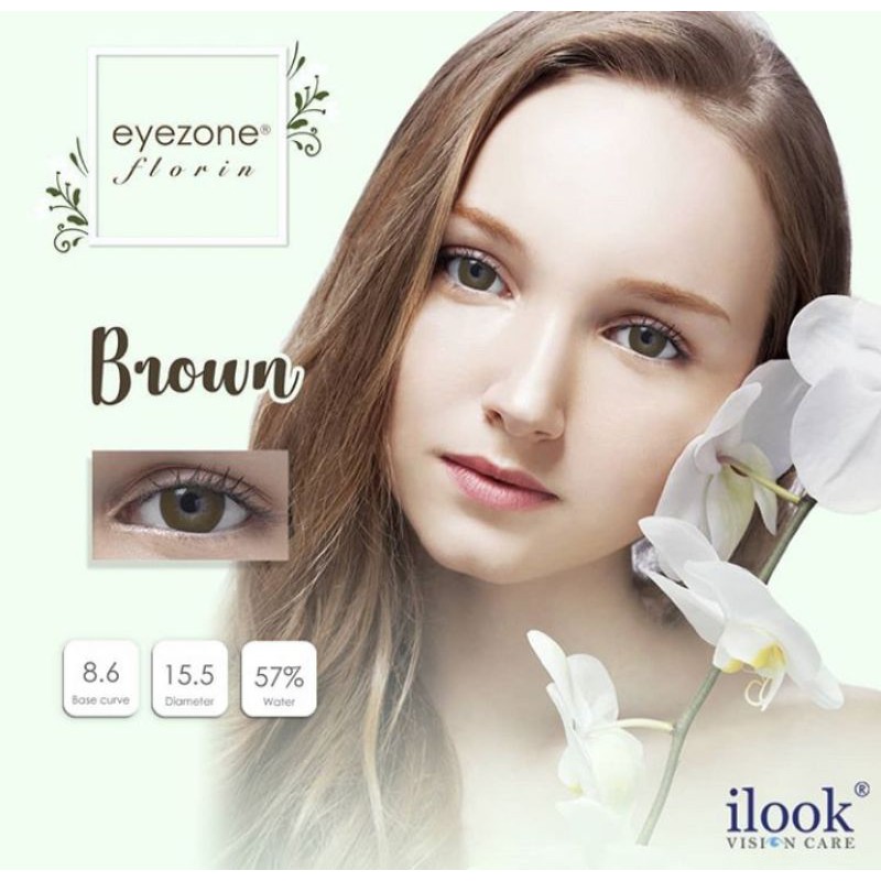 Softlens warna BROWN EYEZONE FLORIN 15,5 mm