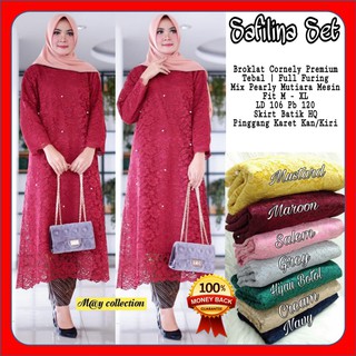  Baju  Kebaya Brukat Set Modern Wanita  Untuk Pesta  atau 