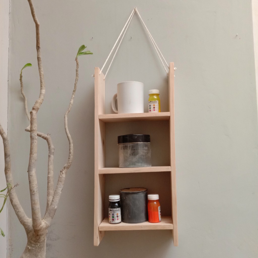 RAK DINDING MINIMALIS DIY / RAK GANTUNG DIY / RAK SERBAGUNA