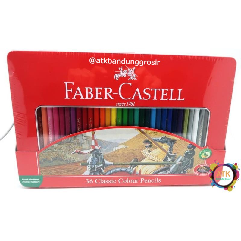 

Pensil Warna Faber Castell 36 Classic Tin Case / Kemasan Kaleng Kotak - SHESB