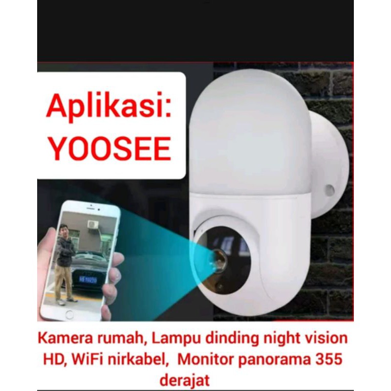 cctv ip camera wifi lampu dinding yoosee new