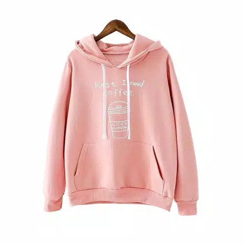 Fairy.Stories Sweater Hoodie Wanita  I NEED COFFEE-1