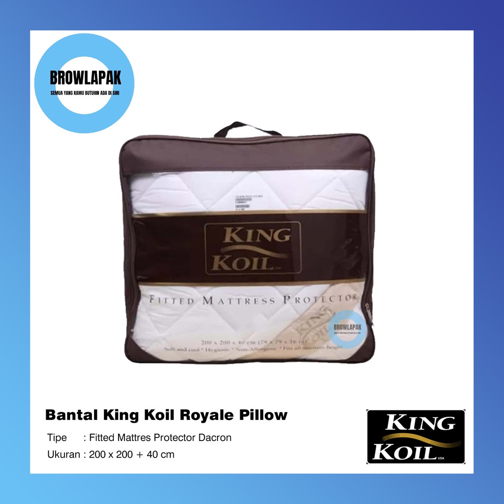 King Koil Fitted Mattress Protector Dacron