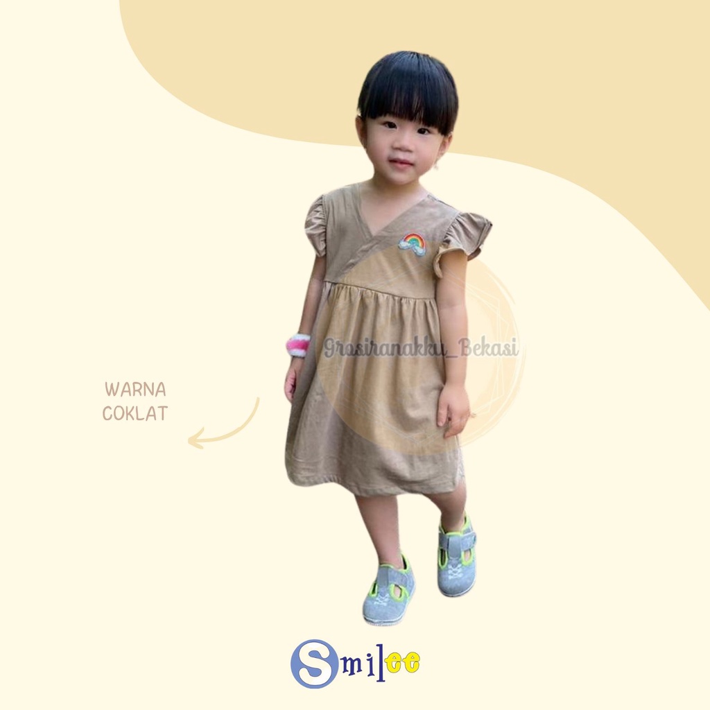 Dress Anak Bayi V Pelangi Mix Warna size 1-5