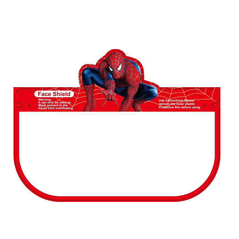 Face Shield Anak Iran Man Spiderman Dengan Frame Kaca Mata