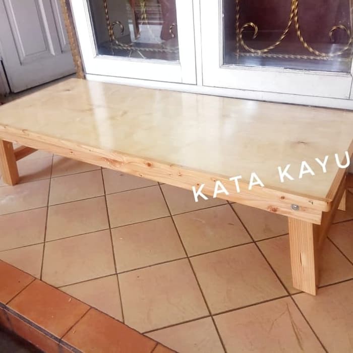 Meja lipat kayu panjangMeja makan lesehan