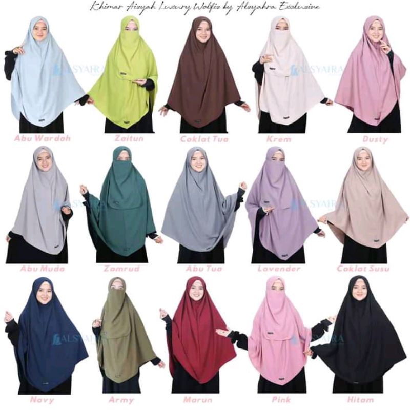 Set Khimar Instan Aisyah Luxury Wolfis Alsyahra Exclusive