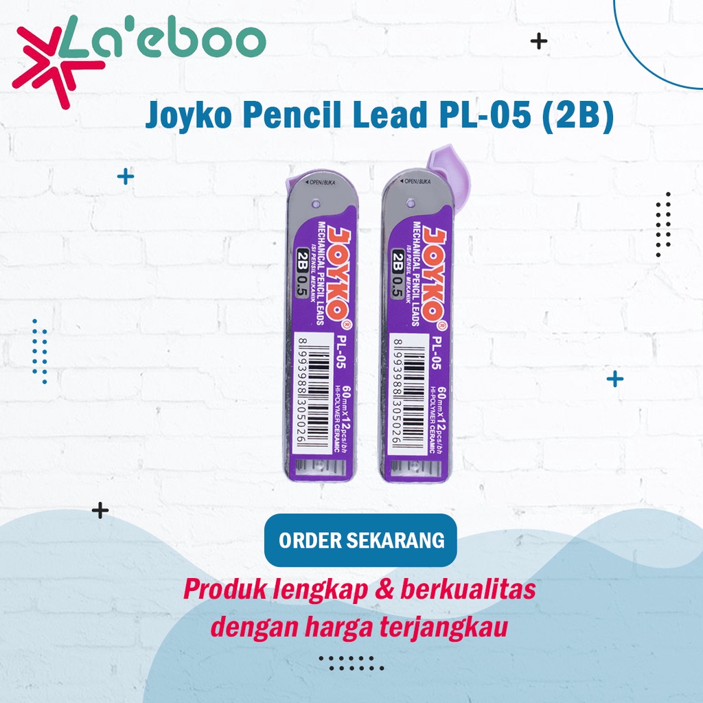 

Isi Pensil Mekanik | Joyko Pencil Lead PL-05 (2B) / Joyko Pencil Lead PL-16 (2B,2,0mm)