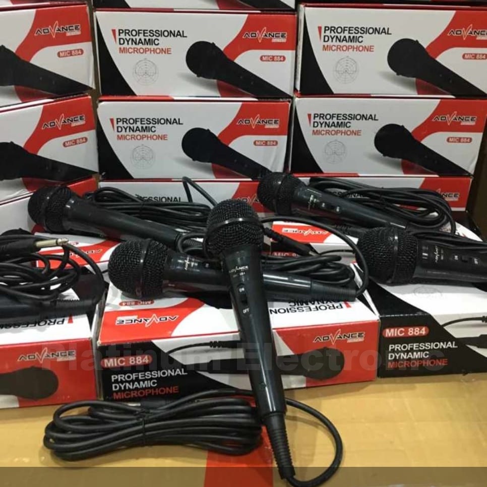 Mic Kabel Advance 884 Wired Dynamic Microphone / Mikrofon Karaoke Cable / Mix