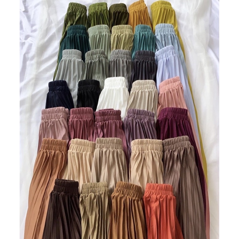 (PREMIUM) ROK PLISKET PREMIUM PUSATGROSIR_SOLO ROK WANITA PRISKET BAWAHAN MUSLIM FASHION BKK ROK PLISKET PREMIUM // HYGET SUPER