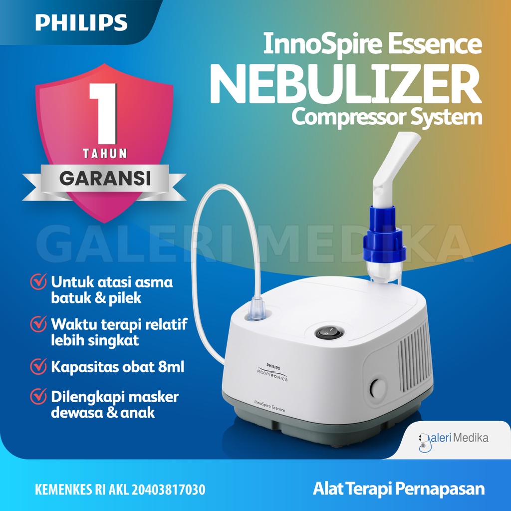 Philips Nebulizer Innospire Essense Alat Terapi Uap - Putih