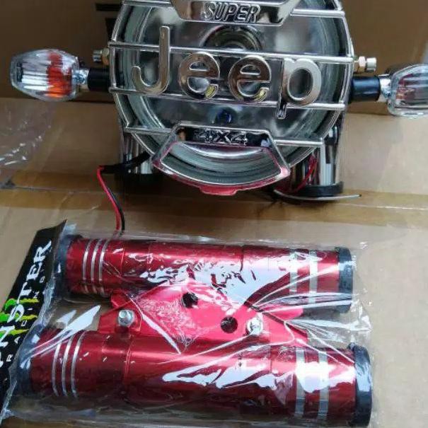 Lampu jeep plus breket dan sen depan variasi rx king megapro thunder cb 150 tiger dll W4I3
