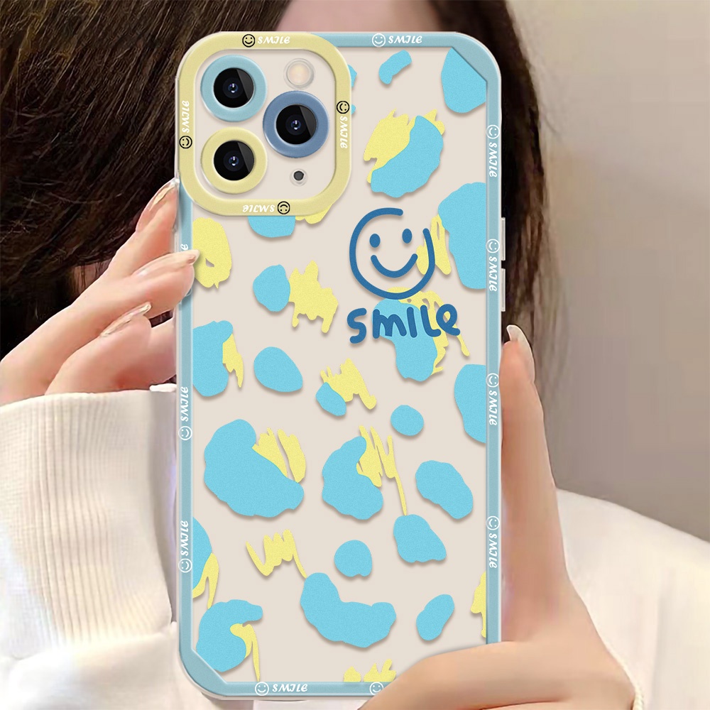 Casing TPU Oppo A9 A5 A15 A16 A74 A3S A12E A95 A55 A74 A5S A16K A76 A96 A36 A31 A52 A72 A92 A1K A33 A32 A11K A5X A19 F11S A5S Motif Smiley