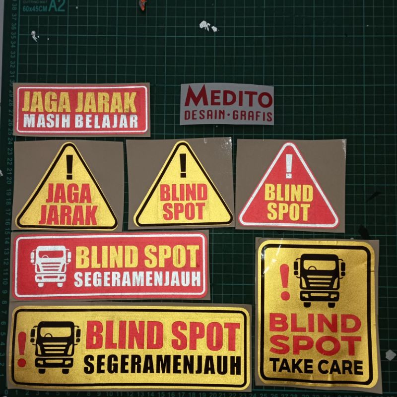 Stiker Cutting Jaga Jarak Masih Belajar / Stiker Reflectif