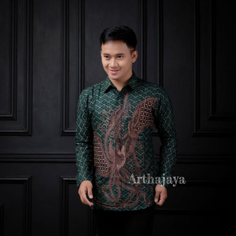 KEMEJA BATIK PRIA // LENGAN PANJANG // SIZE M L XL XXL BSWART Batik HRB026 Mahesa // cod cod