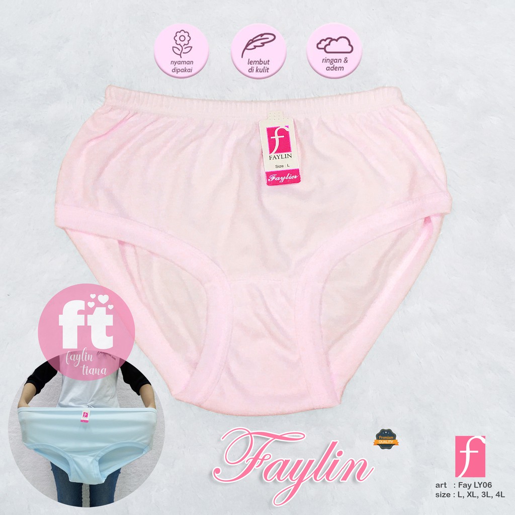 FAYLIN | Celana Dalam Wanita Katun JUMBO SIZE / CD Jumbo / Bisa untuk Ibu HAMIL / art Fay LY06