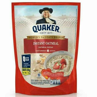 Quaker Oat Instant Oatmeal Sereal 1200 Gram Merah 12 Kg Bpom Ri Shopee Indonesia