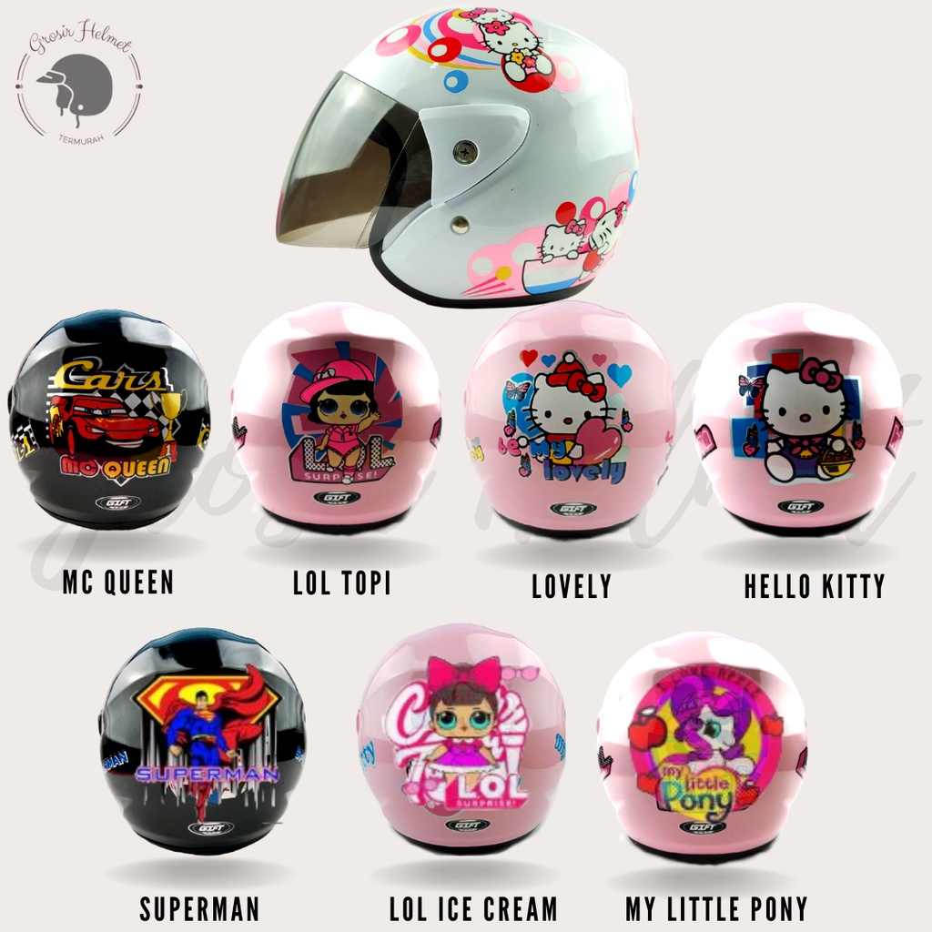 Helm ANAK karakter lucu SNI ALL SIZE UMUR 2-8 TAHUN