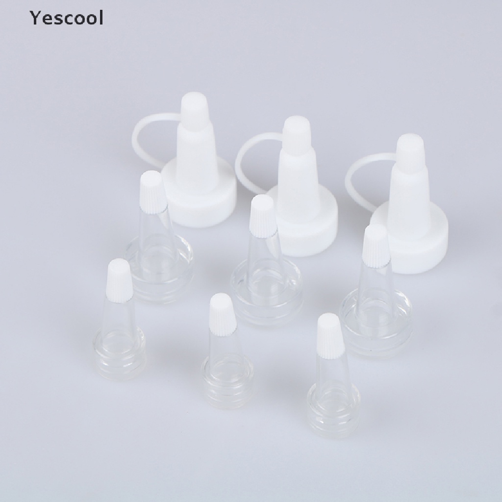 Yescool 10Pcs Tutup Botol Serum BB Cream Bahan Silikon Transparan