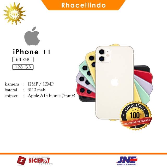 Iphone 11 64GB /128 GB dua sim ori 100% like new internasional