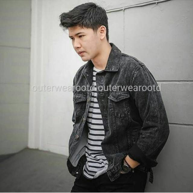 jaket jeans black wash