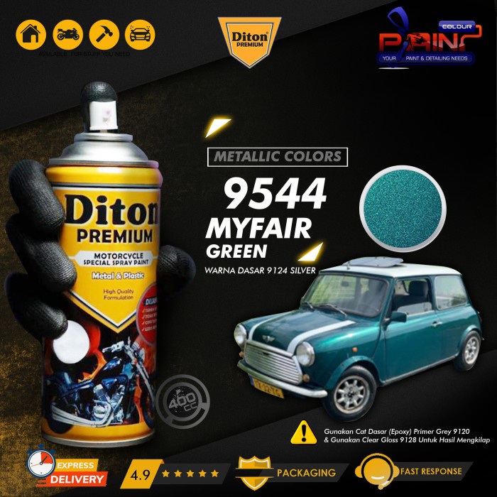 Diton PREMIUM 9544 Myfair Green Cat Semprot /Pylox/Samurai/Helm