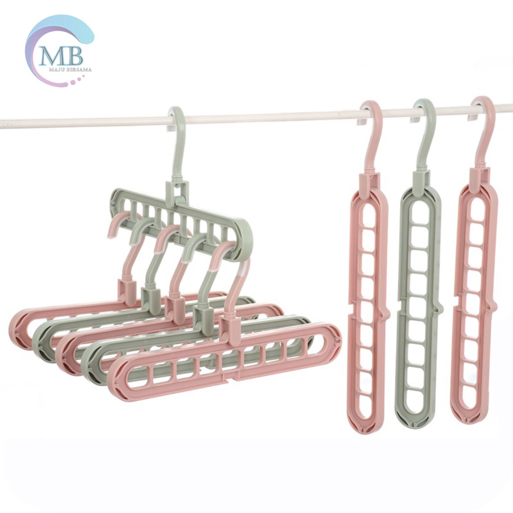 RT33 GANTUNGAN LEMARI BAJU PAKAIAN MAGIC HANGER INSTANT 9 IN 1 JEMURAN LAUNDRY ANTI KARAT MULTIFUNGSI SERBAGUNA MB2553