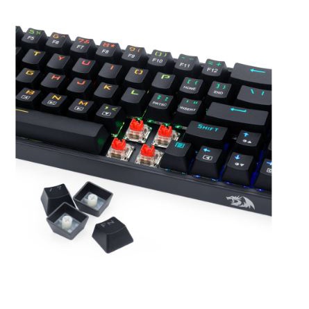 Keyboard gaming redragon mechanical wired usb type-c macro 68 keys 60% tkl castor k631rgb k631 rgb k-631