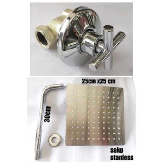 wall shower paket stop kran tanam murah meriah