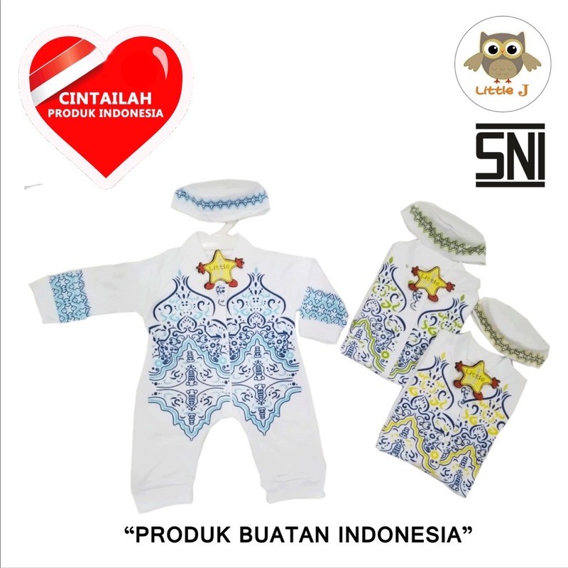 Romper Koko + Kopyah/Kopiah Little J (Sudah SNI)