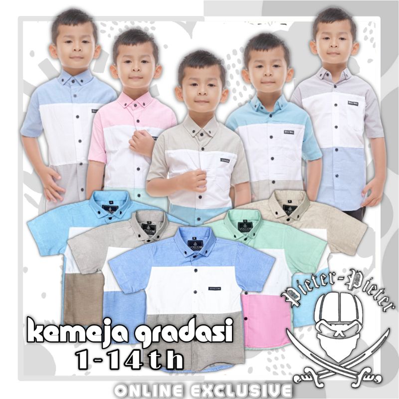 Kemeja Anak Distro LIMITED EDITION premium Original Motif Gradsi