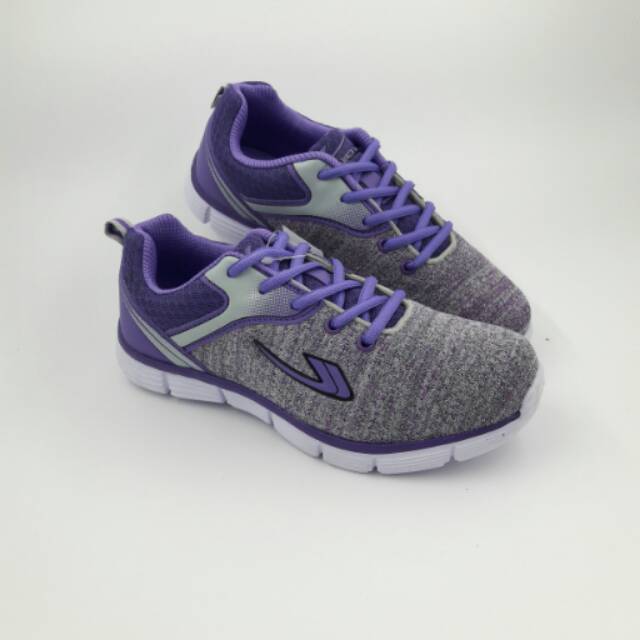 Sepatu sport running new era queensha purple/grey