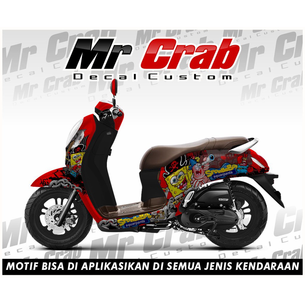 Decal scoopy full body Full Blok Scopy Dekal New Fi 2017 2018 2019 2020 SPONGEBOB