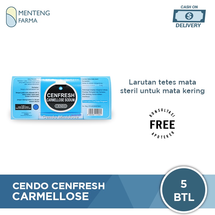 Cendo Cenfresh Minidose 0.6 mL Isi 5 Botol - Obat Tetes Iritasi Mata
