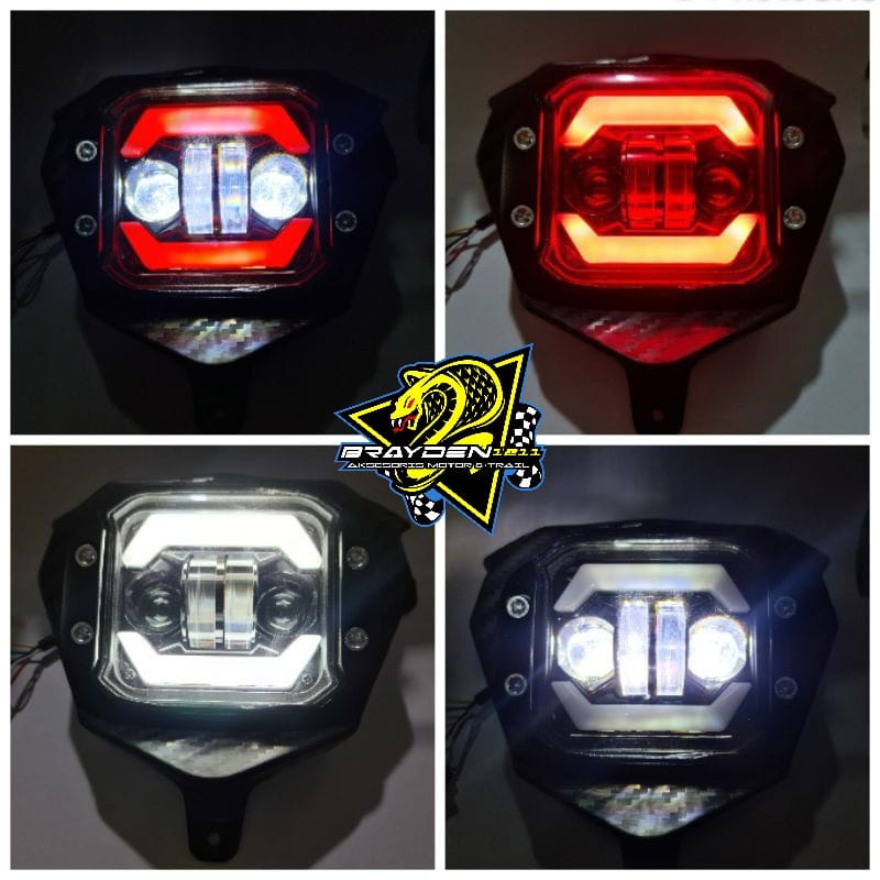 LAMPU LED CRF WR155 KLX 150/HEADLAMP CRF 150 WR155 KLX BF/LAMPU DEPAN LED WR155 KLX CRF/LAMPU DEPAN CRF 150/LAMPU LED DAYMAKER CRF KLX WR155