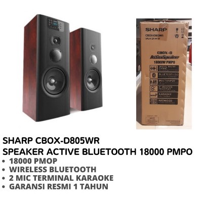 Speaker aktif SHARP CBOX-D805WR speaker bluetooth