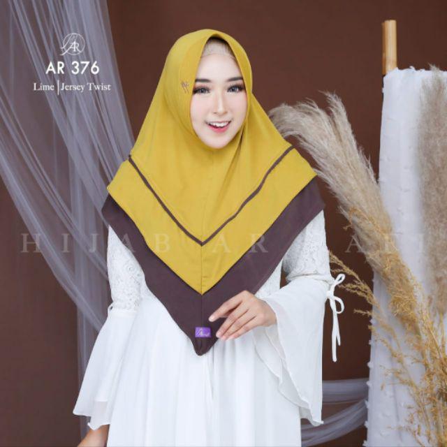 Hijab Ar Rafi AR 376 hijab instan new ar rival  original | INAYAHHIJAB-Lime