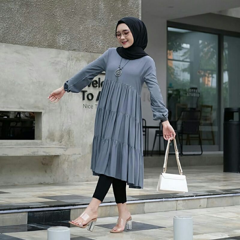 Ava Tunik / tunik wanita / tunik polos / tunik motif / blouse korea