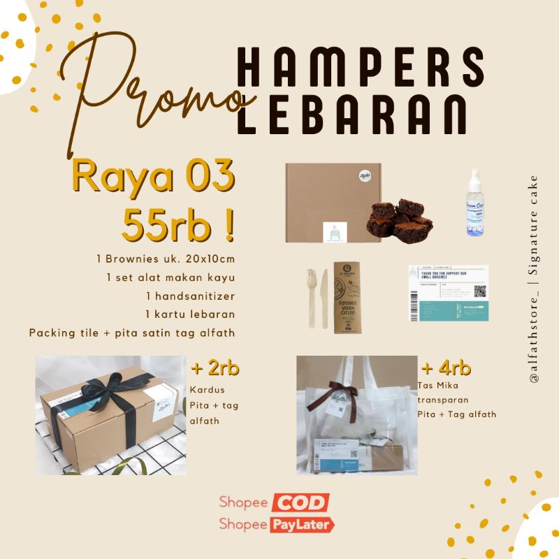 

PAKET HAMPERS LEBARAN/PAKET HAMPERS KUE BROWNIESPAKET RAYA-03