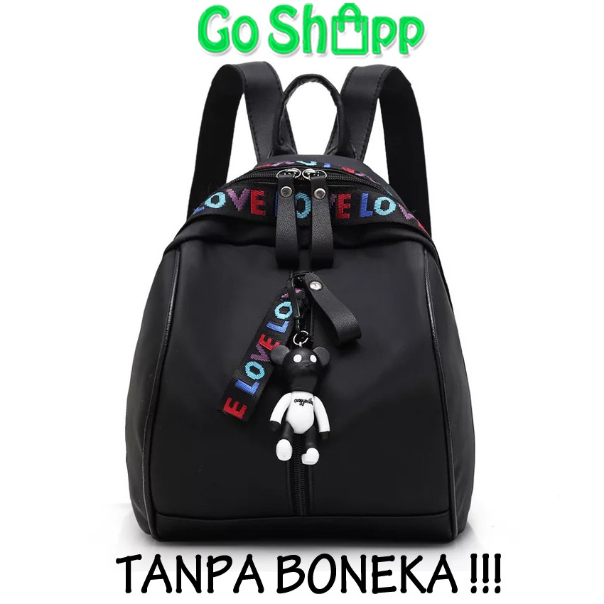 Tas Backpack Wanita Import - Tas Ransel Wanita Fashion Terbaru - Backpack Love Tanpa BONEKA [BK02]