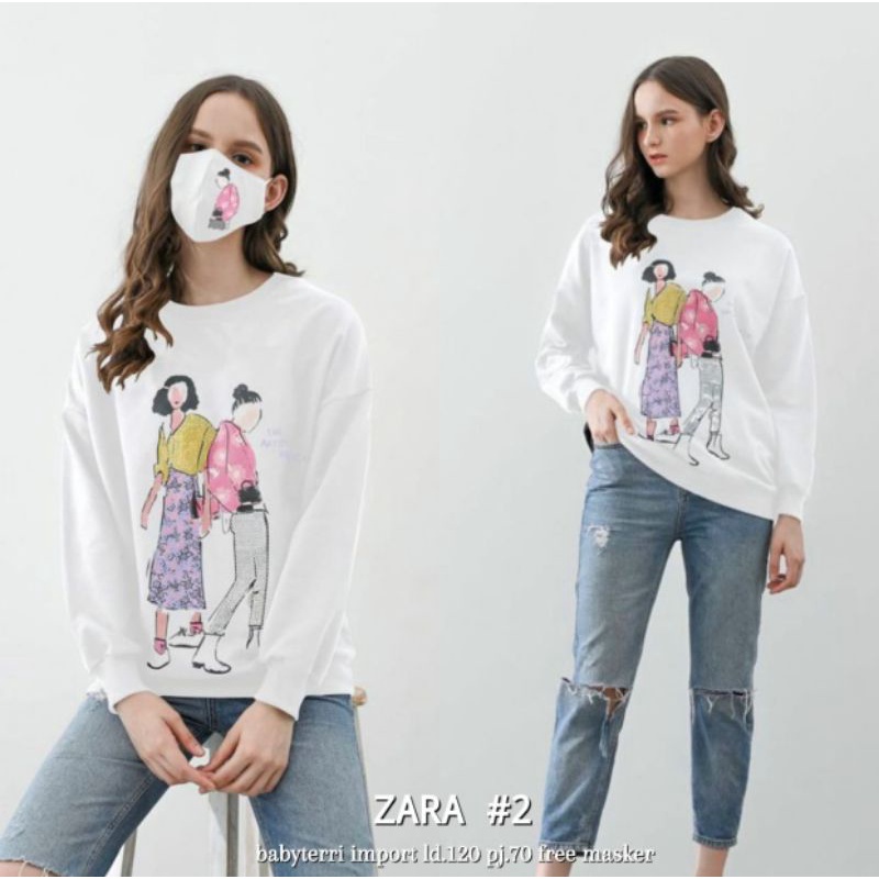 ZARA BLOUSE/kaos impor/kaos wanita murah/kaos lengan panjang wanita